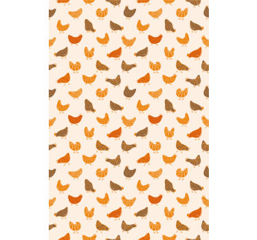 Store enrouleur cuisine motif de poules - TenStickers