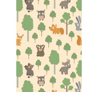 Store enrouleur pour chambre enfant créatures de la forêt - TenStickers