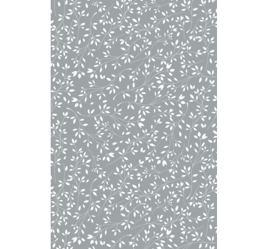 Store enrouleur salon gris et blanc motifs fleurs - TenStickers