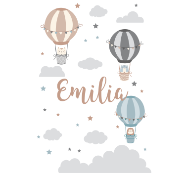 Stores avec des images Ballons et nuages de couleur pastel - TenStickers