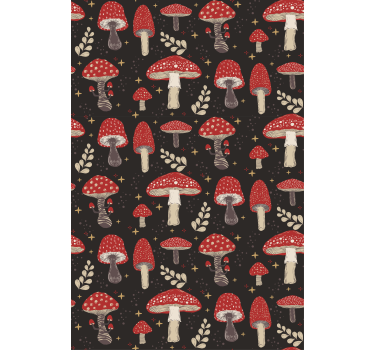 Store enrouleur cuisine champignons rouges fruits et légumes - TenStickers