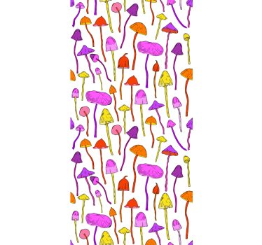 Store enrouleur fleurs et de plantes thème champignon vivant - TenStickers