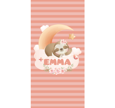 Store enrouleur pour chambre enfant paresseux et lune - TenStickers