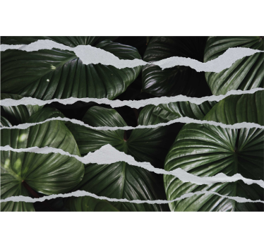 Store enrouleur cuisine motifs de feuilles déchirées - TenStickers