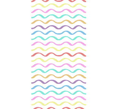 Store enrouleur pour chambre enfant lignes ondulées colorées - TenStickers