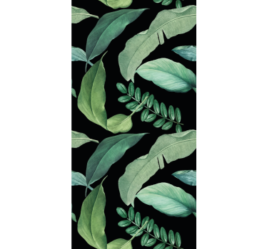 Store de feuilles vertes dans un décor sombre - TenStickers