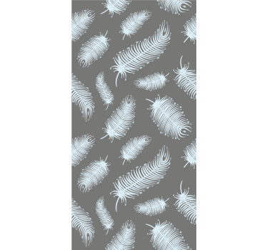 Store enrouleur gris motif de plumes - TenStickers