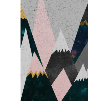 Store enrouleur chambre enfant motif montagnes colorées - TenStickers