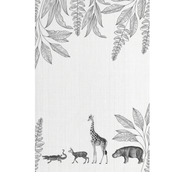 Store enrouleur chambre enfant animaux et arbres de safari - TenStickers