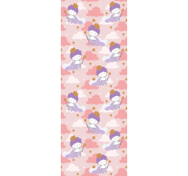 Store enrouleur pour chambre enfant princesses et nuages - TenStickers