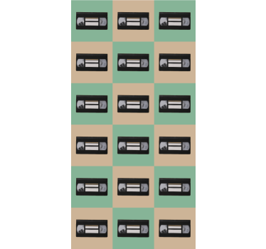 Store enrouleur vintage motif de ruban rétro - TenStickers