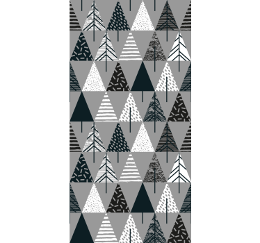 Store enrouleur cuisine arbres minimalistes style nordique - TenStickers
