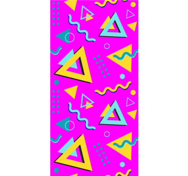 Store enrouleur vintage motif triangles rétro - TenStickers