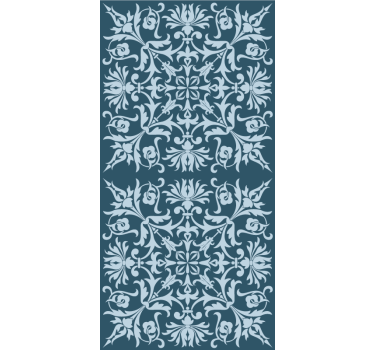 Stores enrouleur cuisine motif bleu provincial français - TenStickers