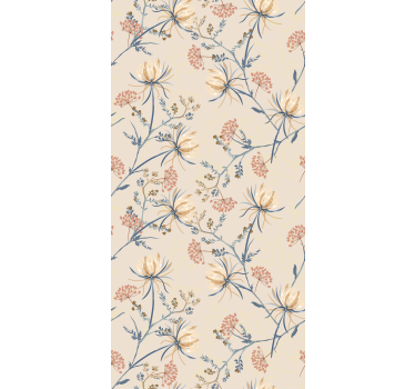 Store enrouleur salon avec des fleurs et de plantes fleuries - TenStickers