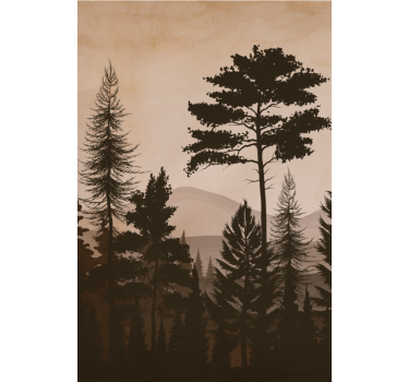 Store enrouleur salle à manger forêt style scandinave - TenStickers
