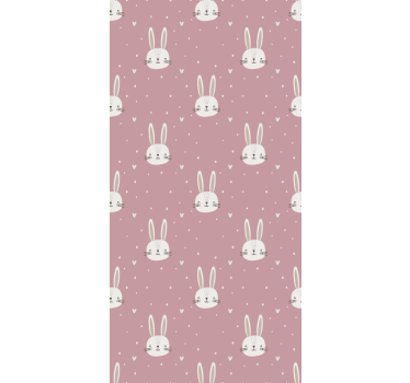 Store enrouleur chambre enfant visages de bébé lapin - TenStickers