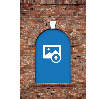Stores enrouleurs mur de briques avec photo personnalisée - TenStickers