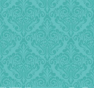 Store enrouleur salon turquoise salon design damassé vintage - TenStickers