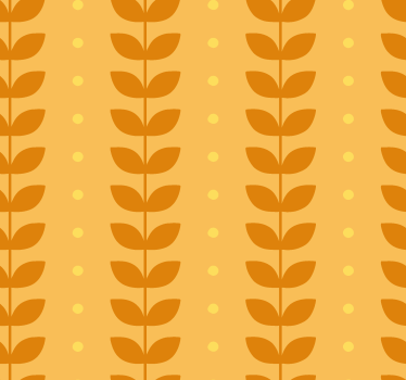 Store enrouleur cuisine orange motif de feuilles - TenStickers