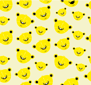 Store enrouleur jaune modèle d'ours - TenStickers