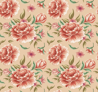 Store enrouleur salon romantique bouquet fleurs classique - TenStickers
