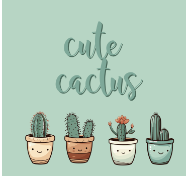 Store enrouleur cuisine cute cactus - TenStickers