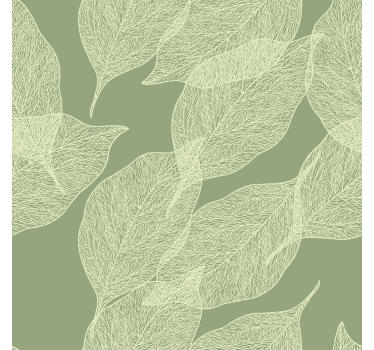Store enrouleur cuisine vert motif de grandes feuilles - TenStickers