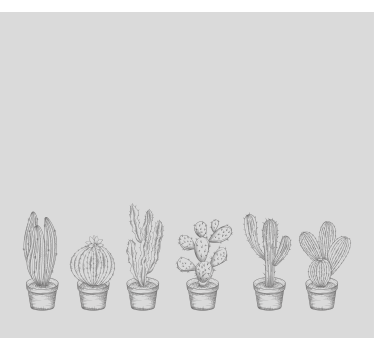 Store enrouleur cuisine cactus nuances de gris - TenStickers