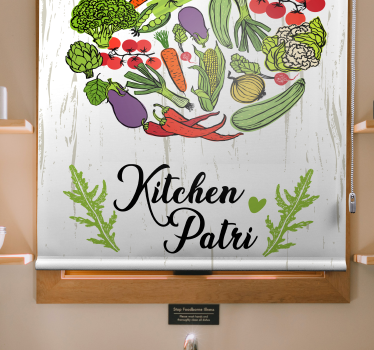 Store enrouleur cuisine légumes avec nom - TenStickers