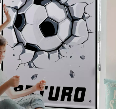 Store enrouleur chambre enfant ballon avec prénom - TenStickers