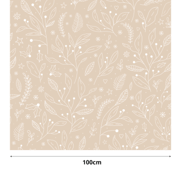 Store beige plantes de noël - TenStickers