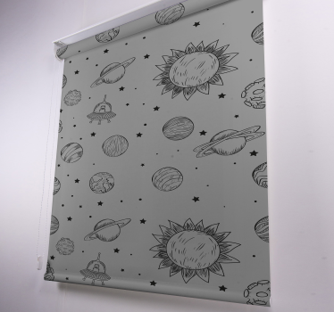 Store enrouleur geek croquis d'exploration spatiale - TenStickers