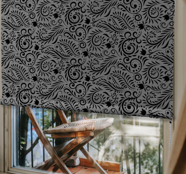 Store enrouleur salon moderne motifs tourbillons ornés - TenStickers