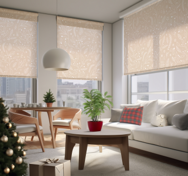 Store beige plantes de noël - TenStickers