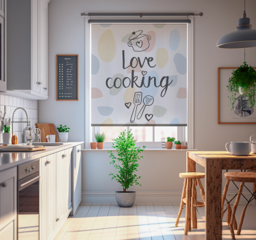 Store enrouleur cuisine j'adore cuisiner - TenStickers