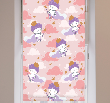 Store enrouleur pour chambre enfant princesses et nuages - TenStickers