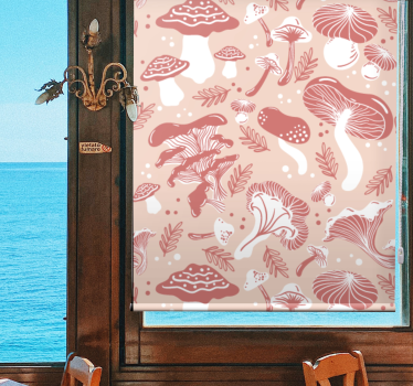 Store enrouleur fleurs et de plantes motifs champignons - TenStickers