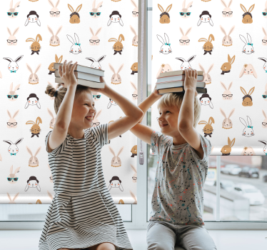 Store enrouleur animaux motifs de lapins ludiques - TenStickers