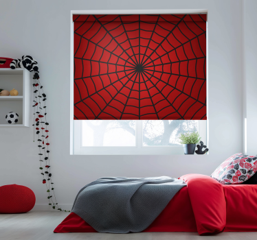 Store enrouleur chambre enfant super-héro toile d'araignée - TenStickers