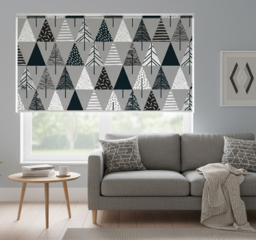 Store enrouleur bureau arbres minimalistes style nordique - TenStickers
