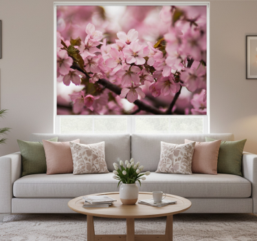 Store enrouleur bureau fleurs de cerisier rose - TenStickers