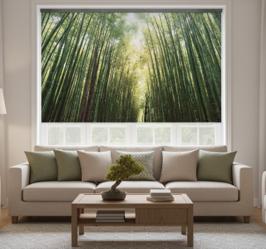 Store enrouleur bureau forêt de bambou zen - TenStickers