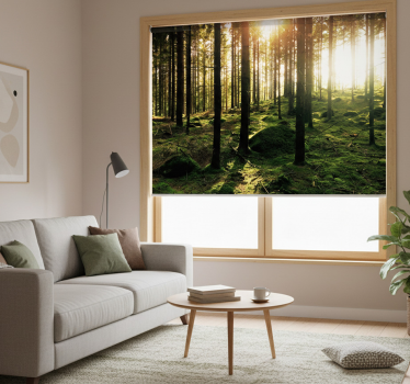 Store enrouleur bureau forêt ensoleillée - TenStickers