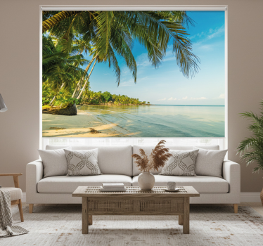 Store enrouleur bureau paradis paisible en mer - TenStickers