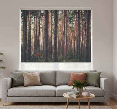 Store enrouleur bureau paysage de forêt profonde - TenStickers