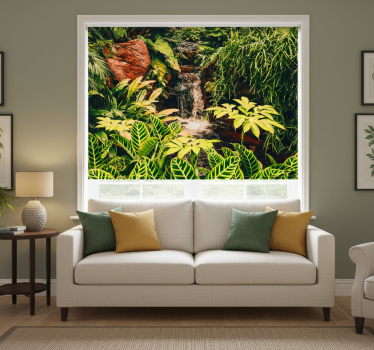Store enrouleur bureau paysage de forêt tropicale - TenStickers