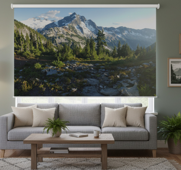 Store enrouleur bureau paysage de montagne magnifique - TenStickers