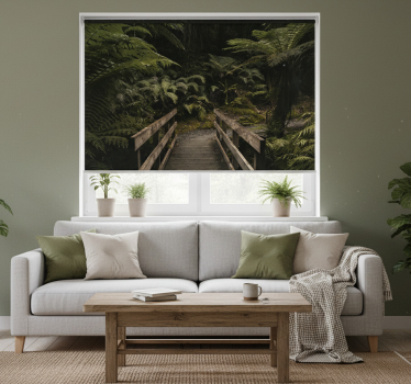 Store enrouleur bureau pont naturel en forêt - TenStickers