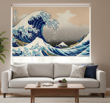 Store enrouleur bureau vague hokusai - TenStickers
